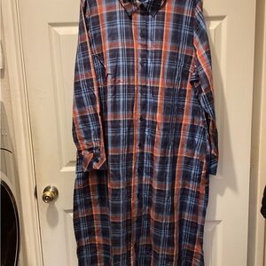Joan Rivers Multicolor Plaid Maxi dress xl